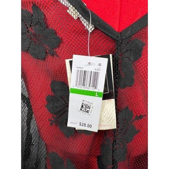 Miken Juniors' Tie-Shoulder Ruffle-Hem Cover-up Dress, Black, L - Picture 4 of 6